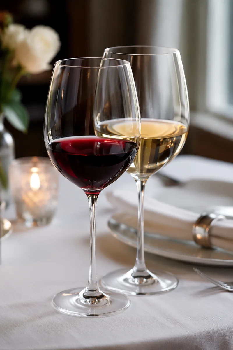 Romantic Anniversary Dinner Wine Glass Toast