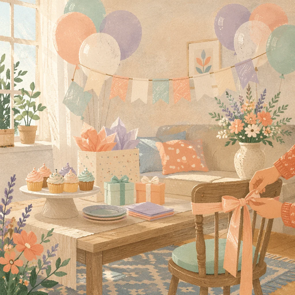 Pastel Baby Shower Living Room Celebration