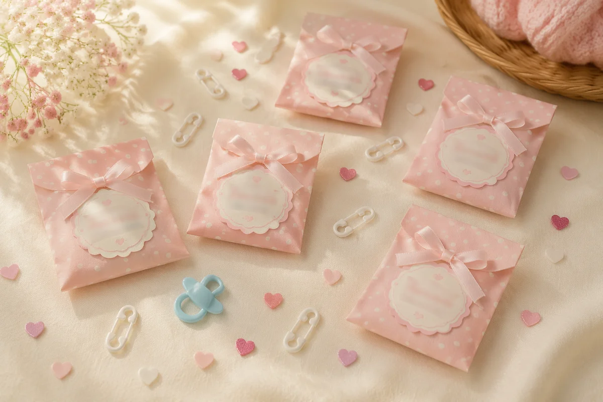 Pastel Baby Shower Table Decorations Close-Up