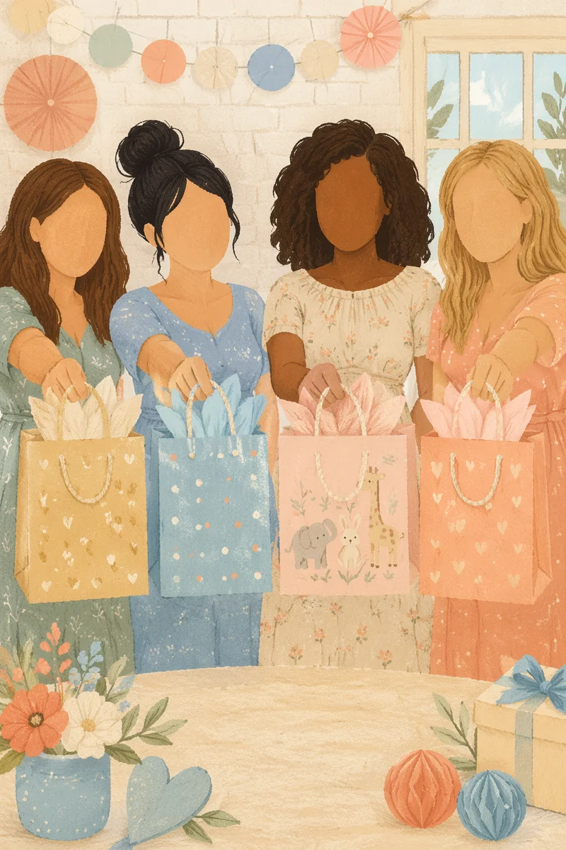 Pastel Baby Shower Gift Bags Celebration