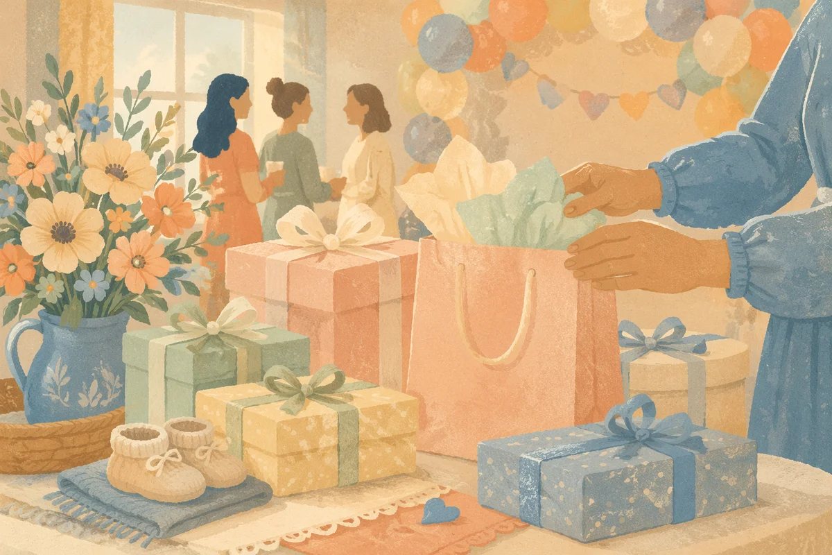 Pastel Baby Shower Gift Table Celebration