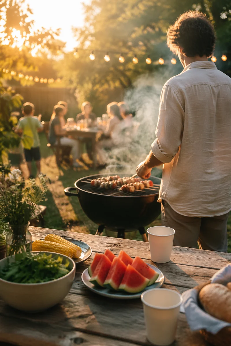 Summer Backyard Barbecue Family Gathering