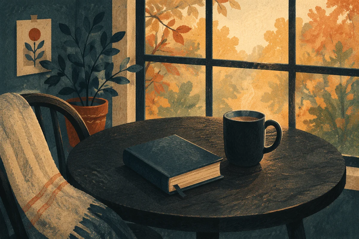 Morning Bible and Coffee by Window