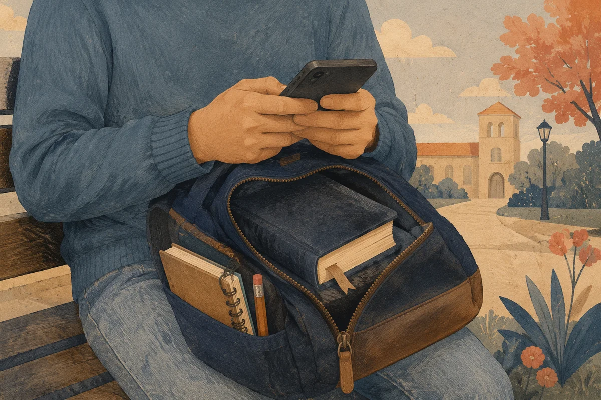 Campus Student Backpack With Hidden Bible