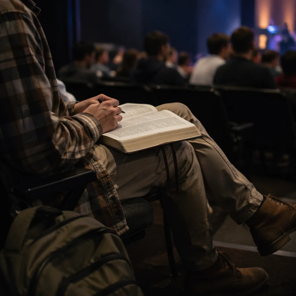 Student Bible Study in Campus Lecture Hall