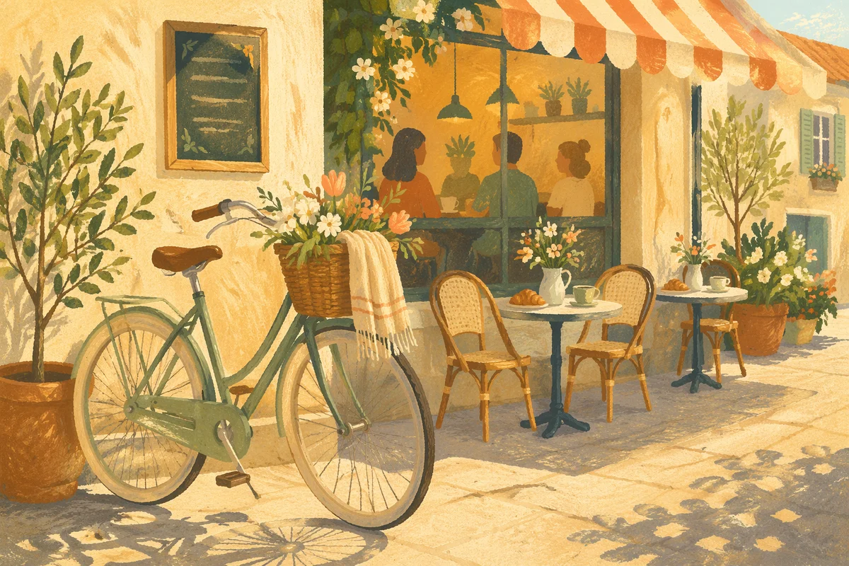 Vintage Bicycle by Sunny Sidewalk Cafe