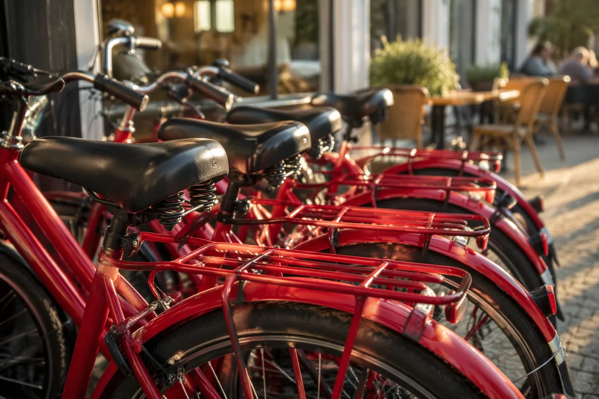 Red City Bicycles Outside Sunny Cafe
