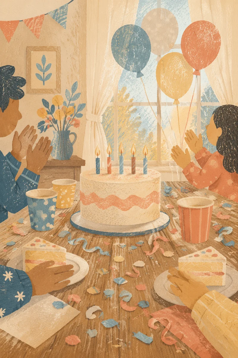 Cozy Indoor Birthday Celebration with Balloons