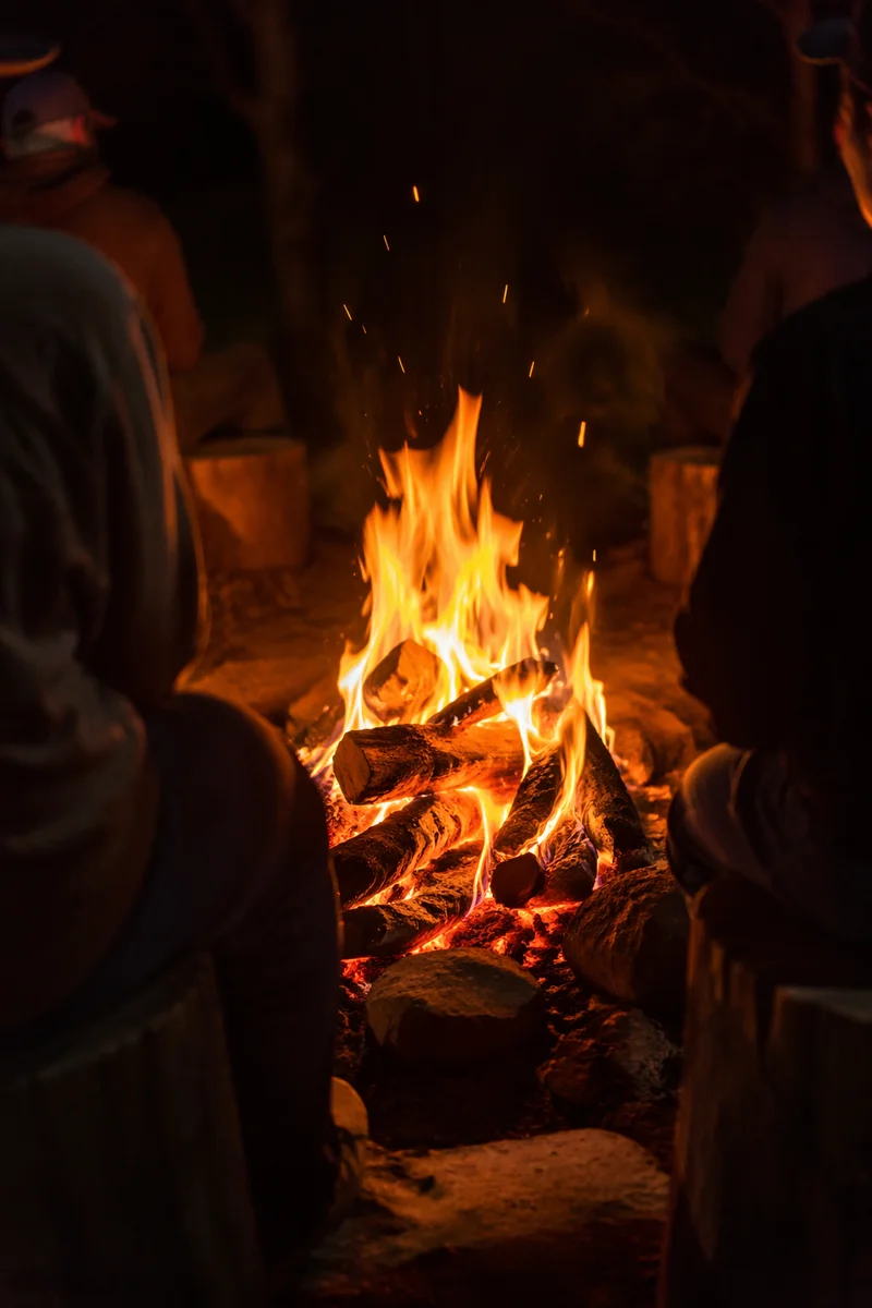 Cozy Night Campfire Gathering Circle