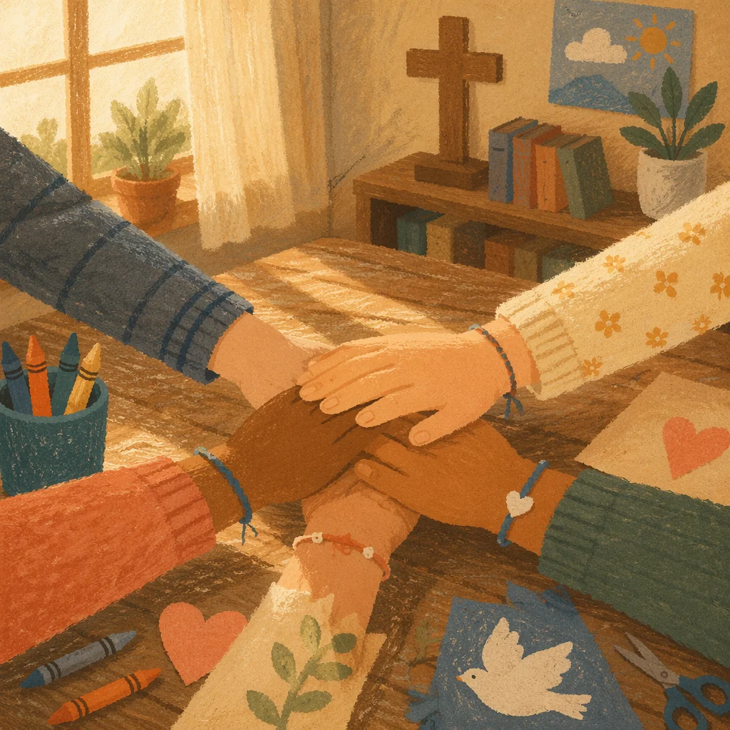 Children’s Hands United in Faithful Teamwork