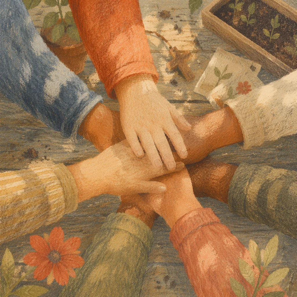 Children’s Hands United After Church Garden Project