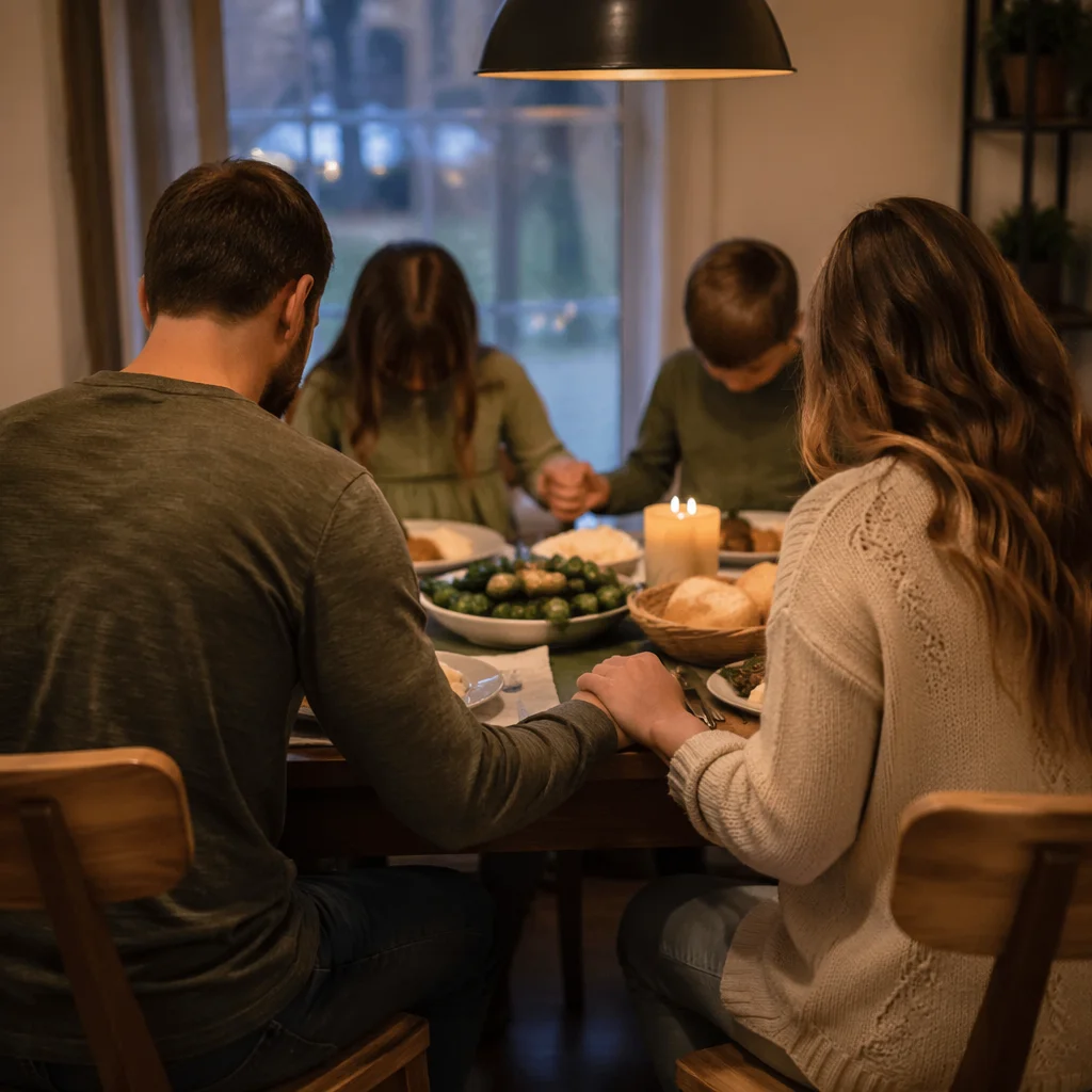Christian Family Dinner Prayer at Home