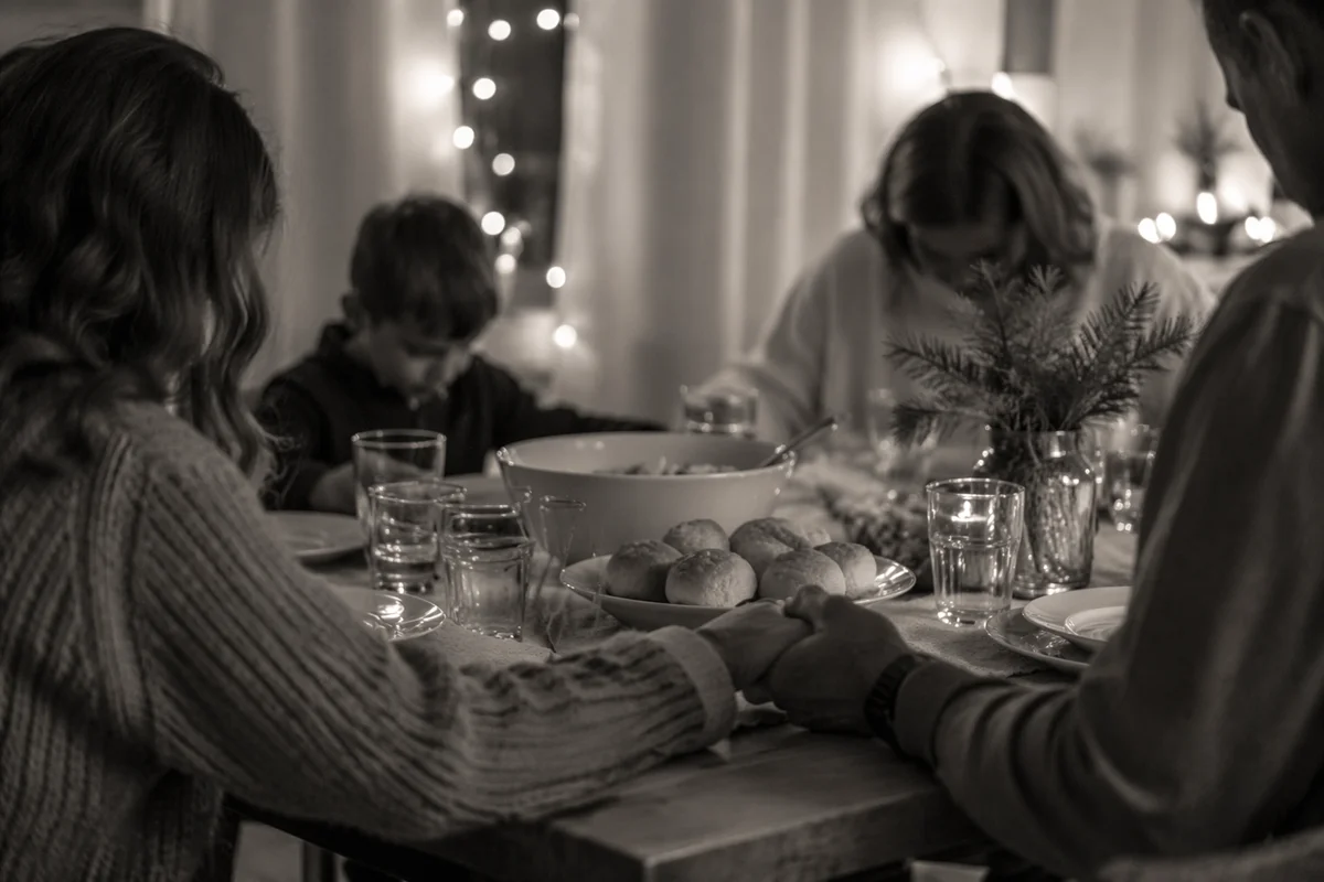 Christian Family Dinner Prayer at Home