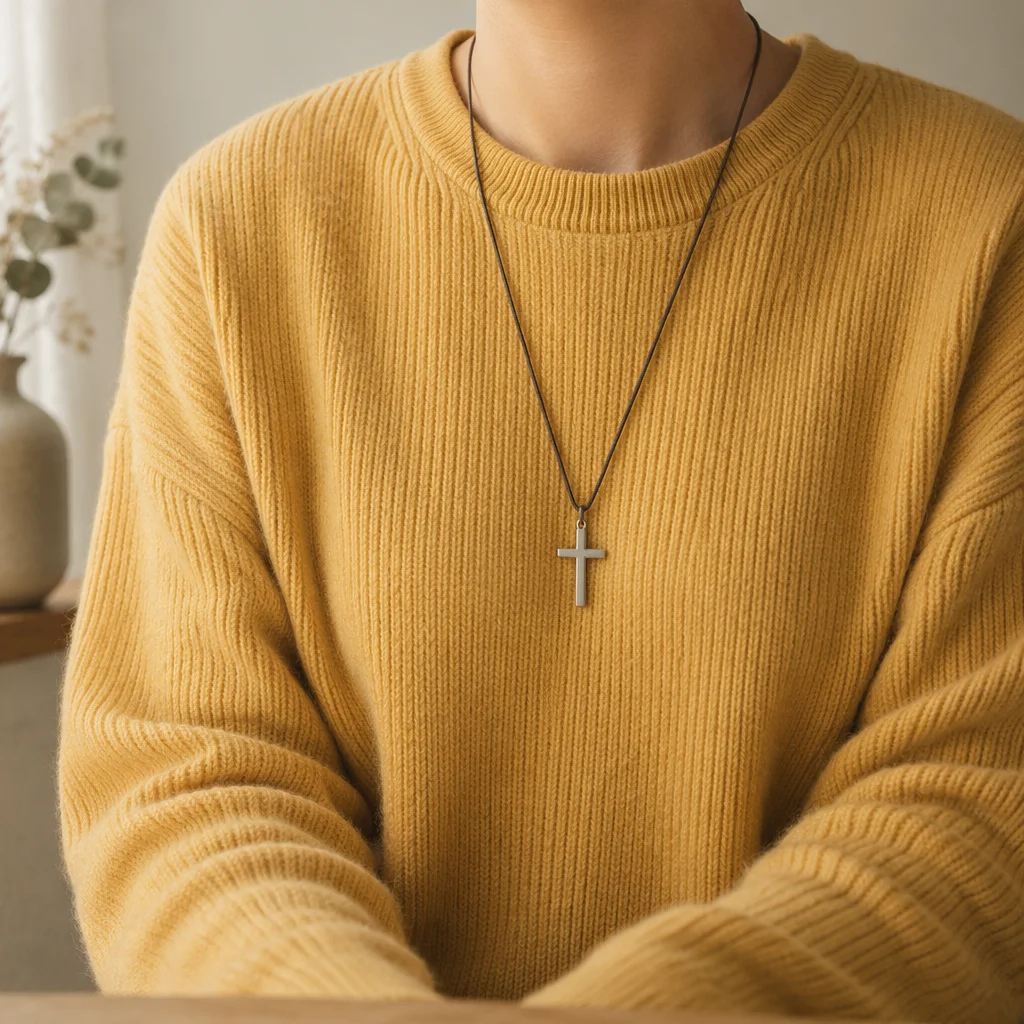 Simple Cross Necklace in Casual Lifestyle