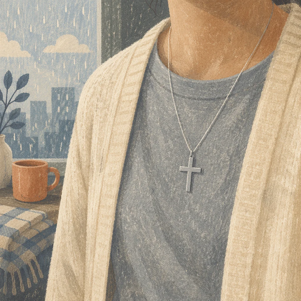 Cross Necklace in Quiet Morning Light