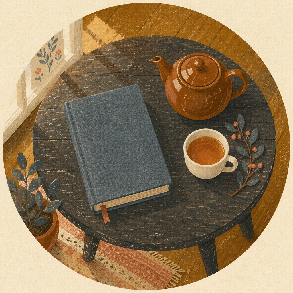 Devotional Book and Tea on Table