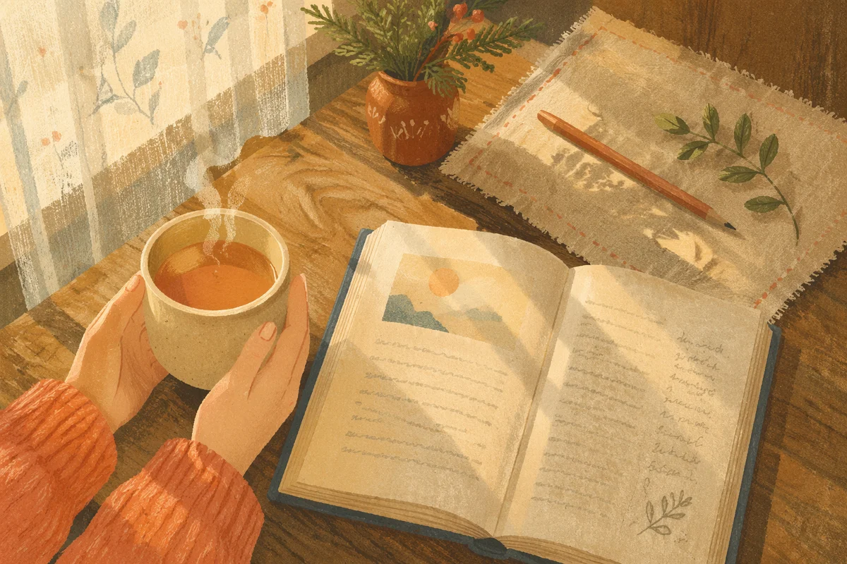 Quiet Morning Devotion With Tea