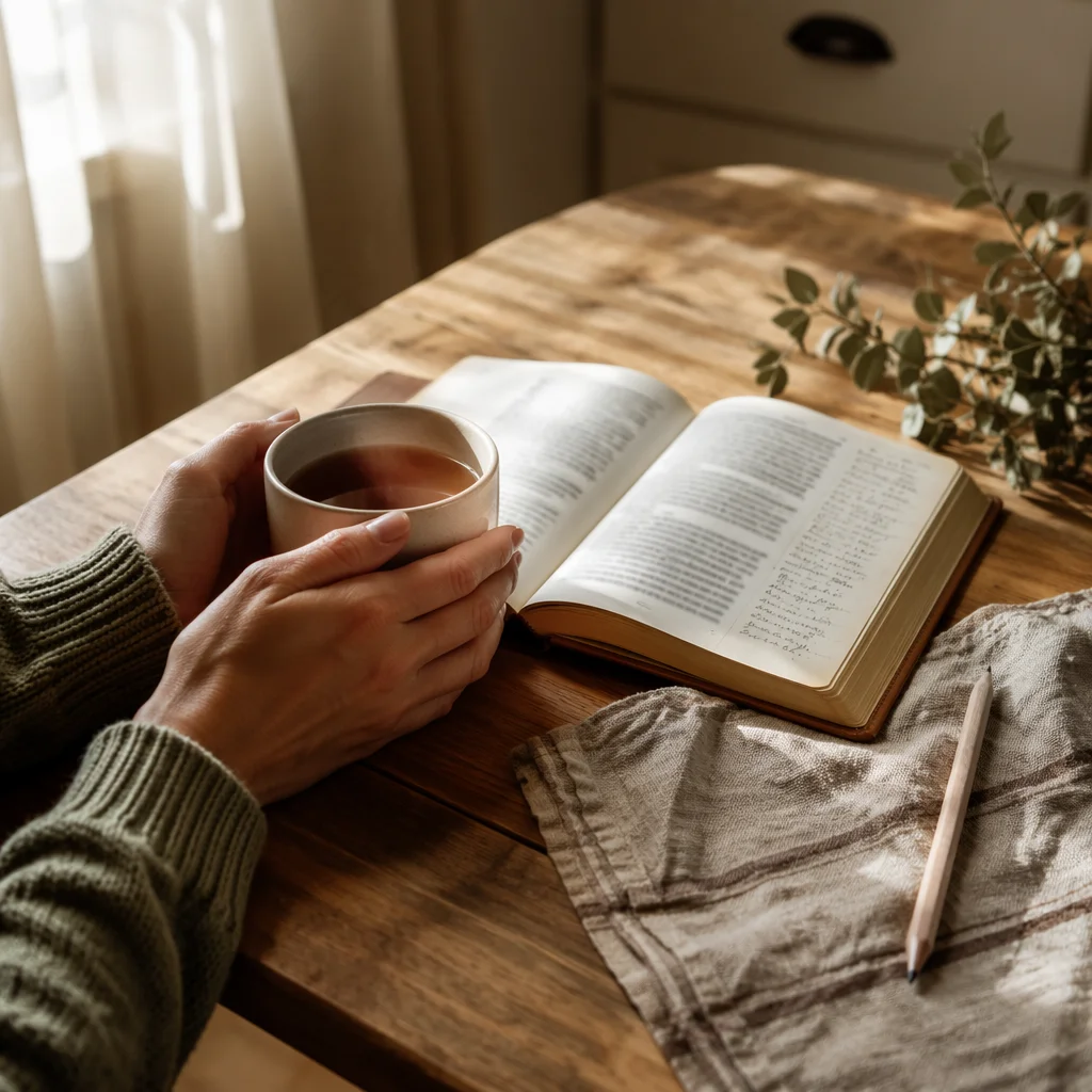 Quiet Morning Devotion with Tea
