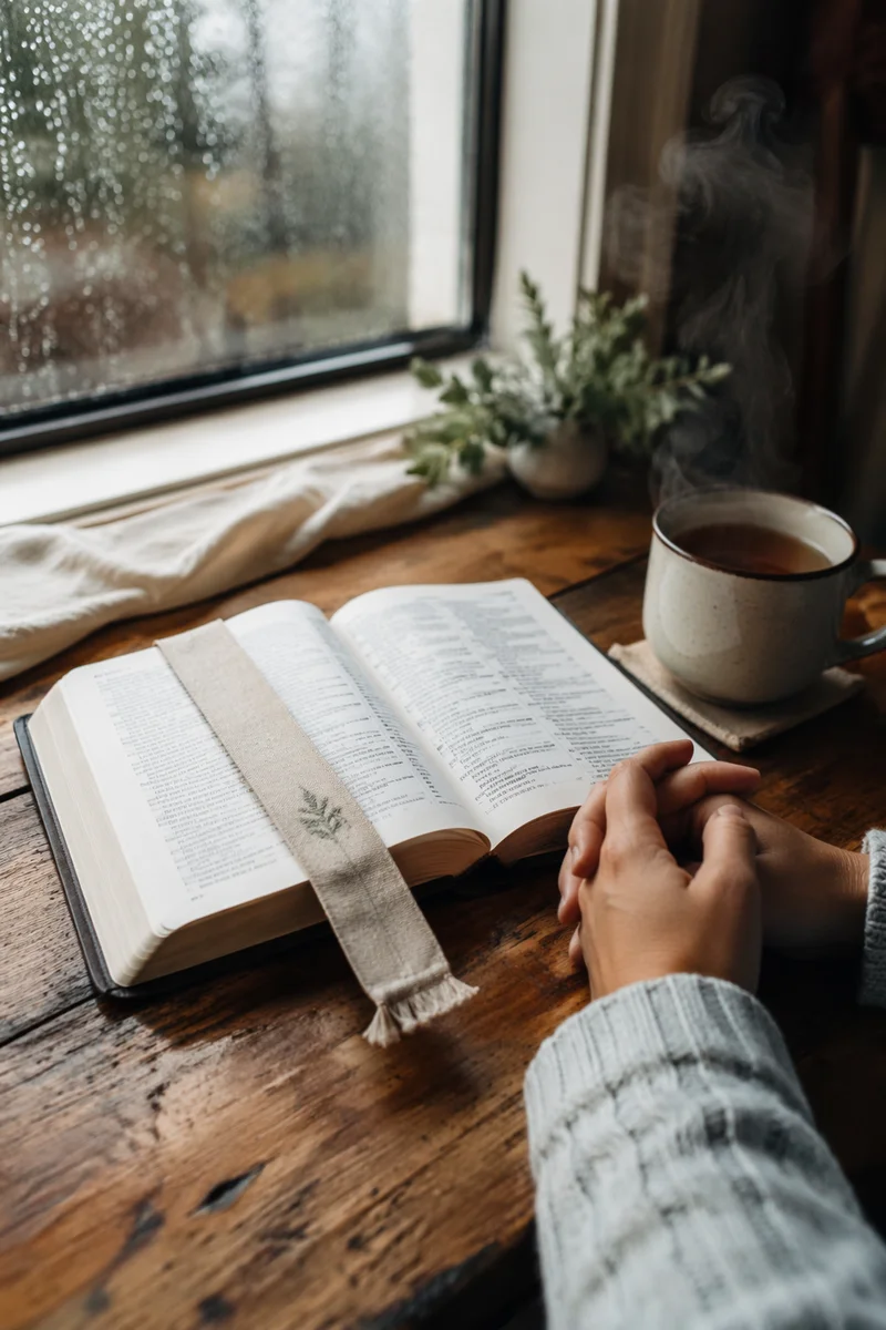 Open Book and Tea by Window