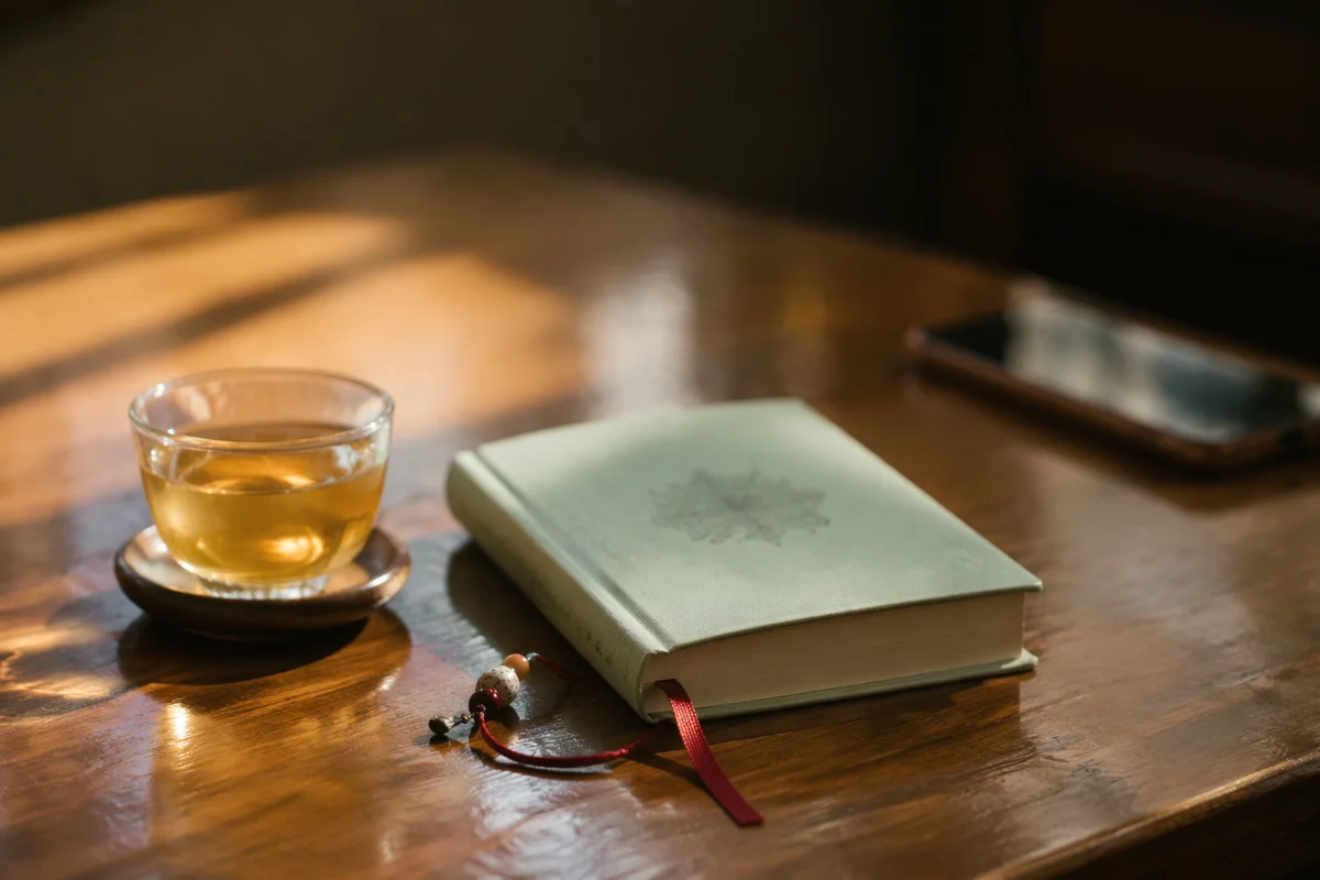 Mint Green Book and Tea