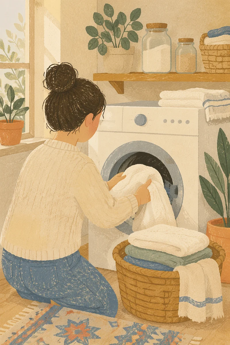 Calm Morning Laundry Routine at Home