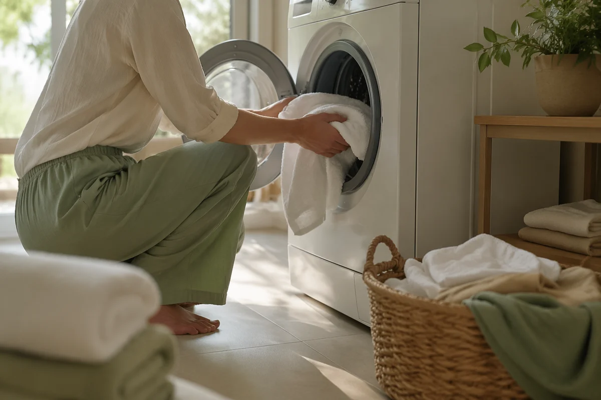 Peaceful Morning Laundry Nook at Home