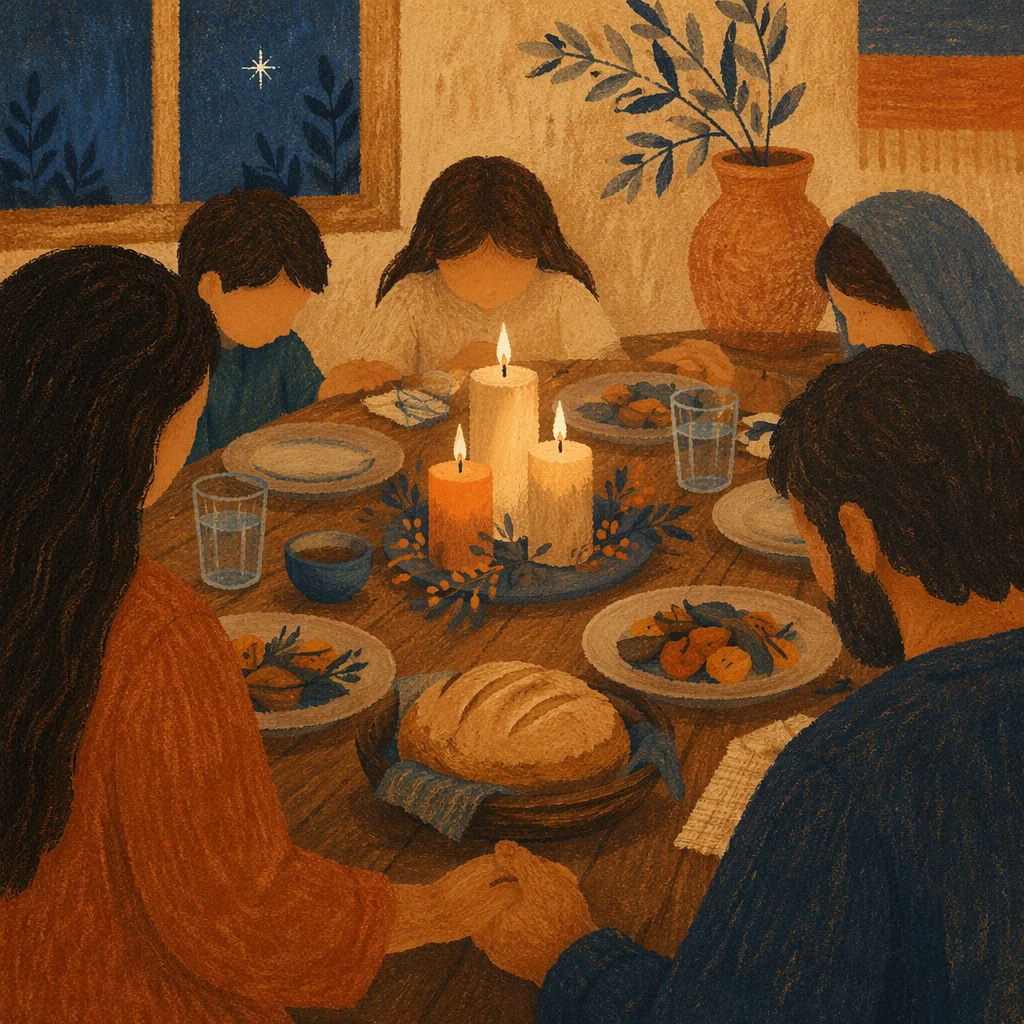 Candlelit Family Dinner Prayer of Gratitude
