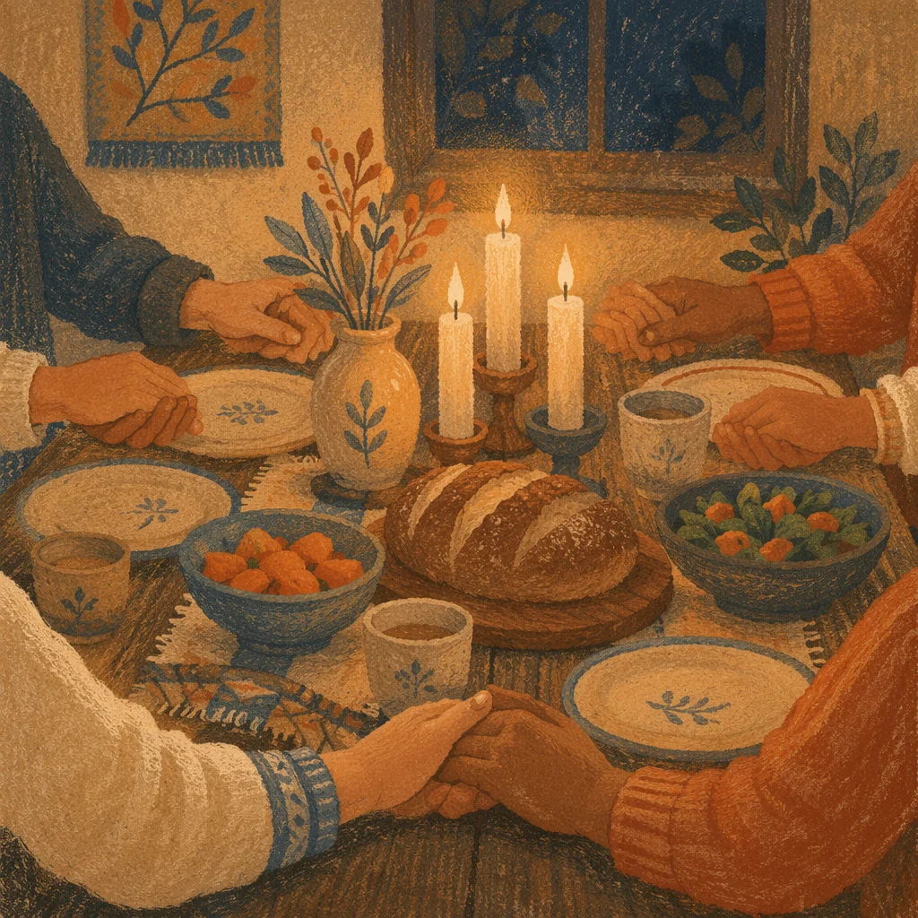 Candlelit Family Dinner Prayer of Gratitude