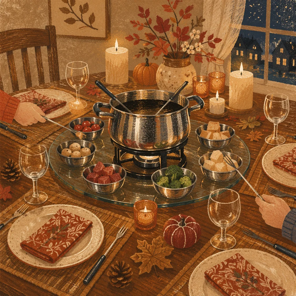 Candlelit Family Gratitude Dinner Table