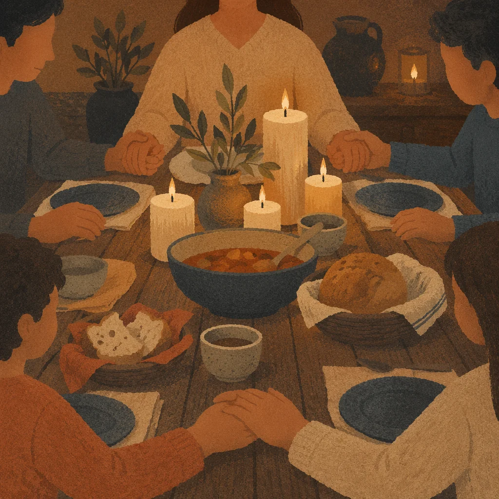 Candlelit Family Dinner Prayer of Gratitude