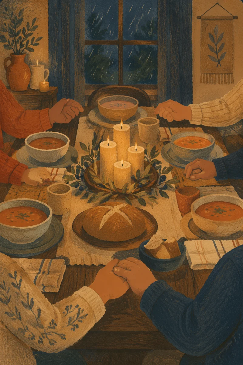 Candlelit Family Dinner Prayer of Gratitude