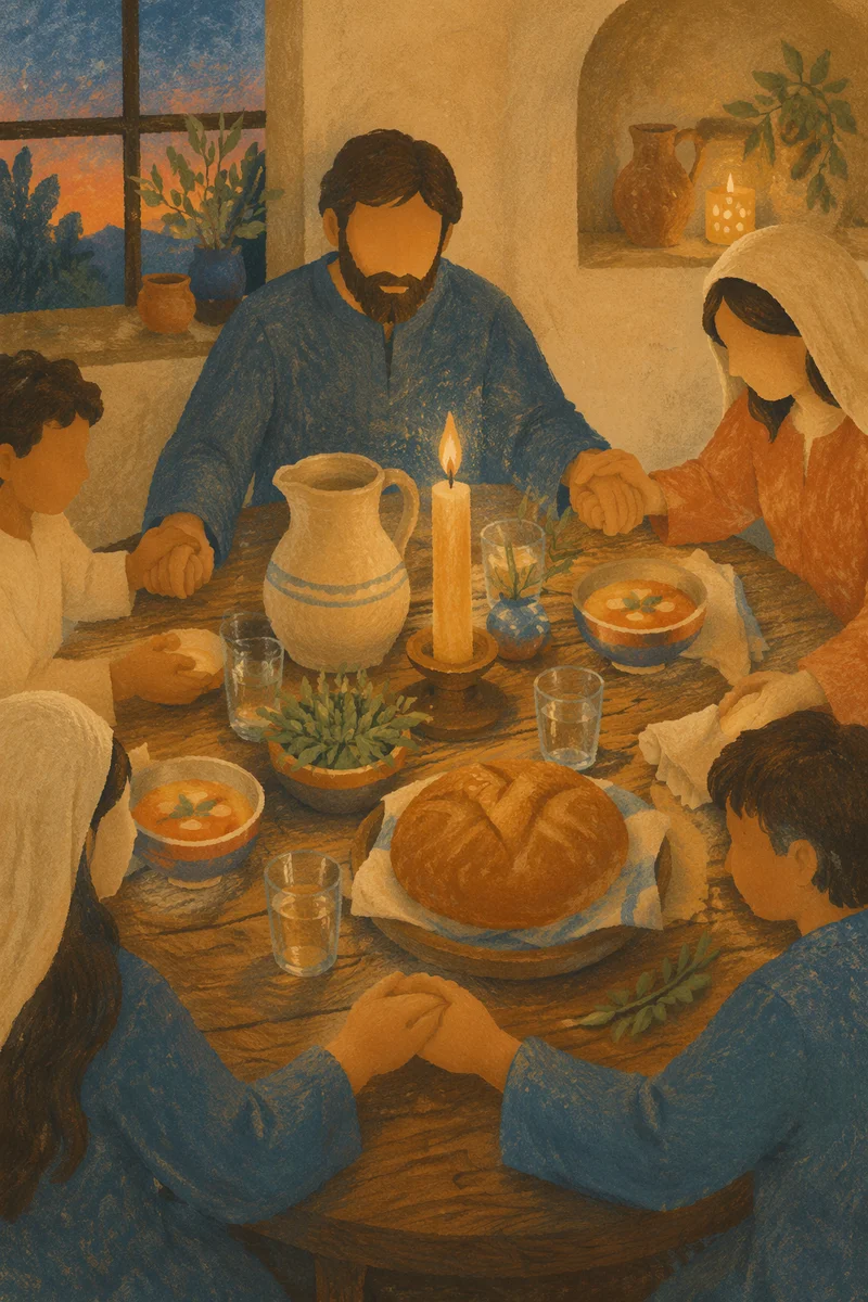Candlelit Family Dinner Prayer of Gratitude
