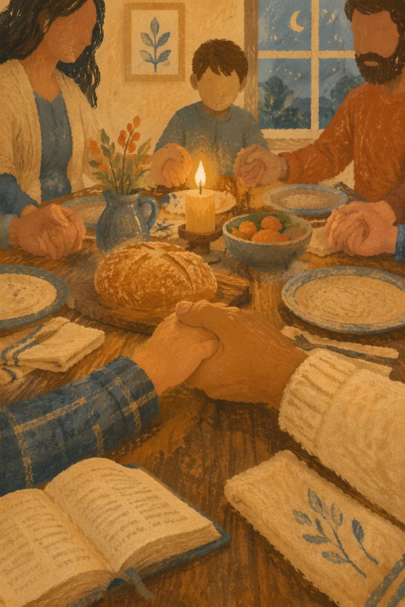 Candlelit Family Gratitude Dinner Prayer