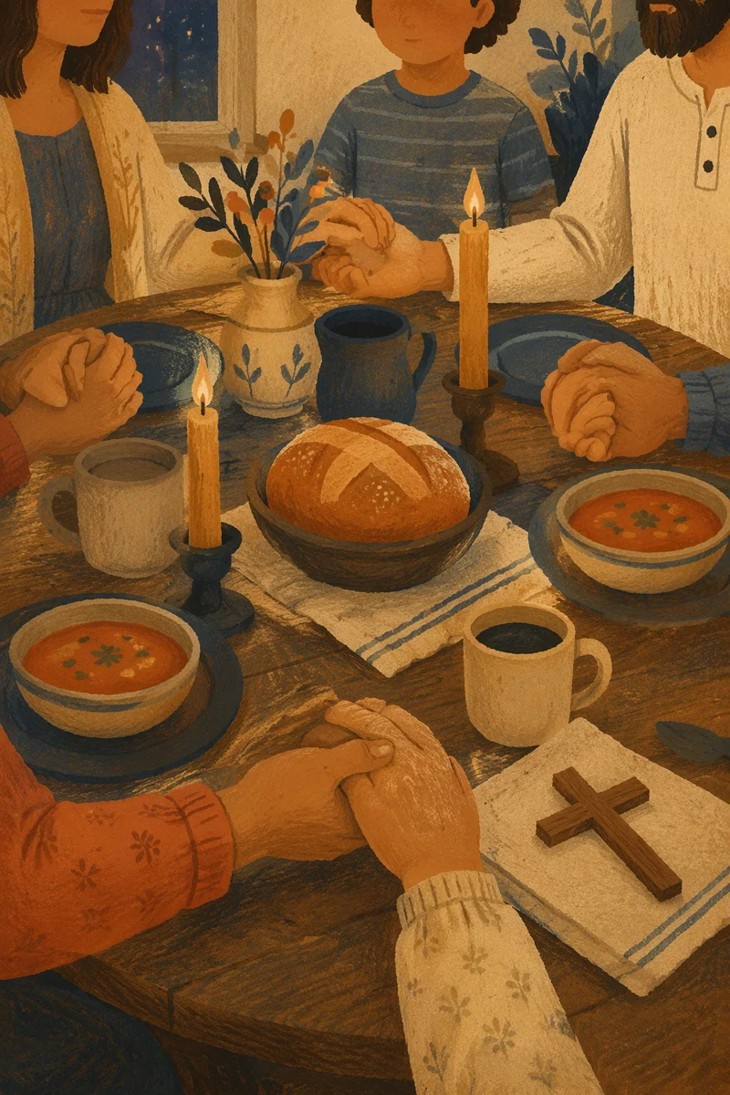 Candlelit Family Dinner Prayer of Gratitude