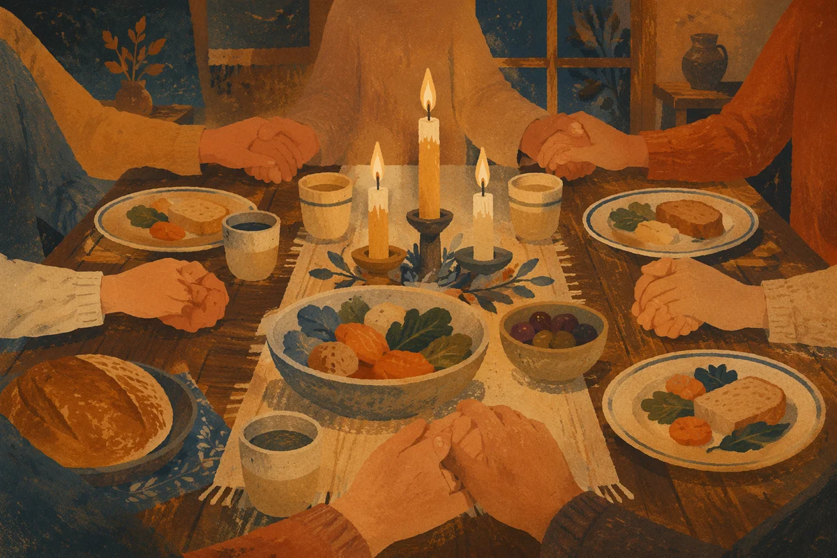 Candlelit Family Dinner Prayer of Gratitude