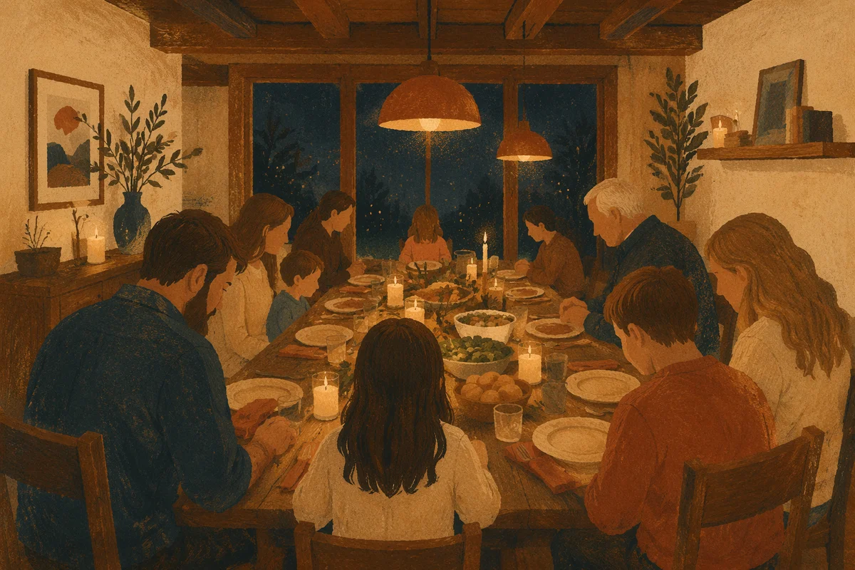 Candlelit Family Gratitude Dinner Gathering