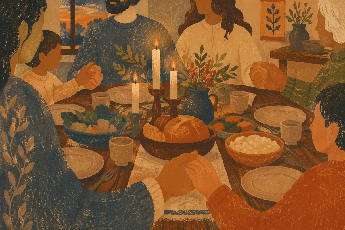 Candlelit Family Gratitude Dinner Gathering