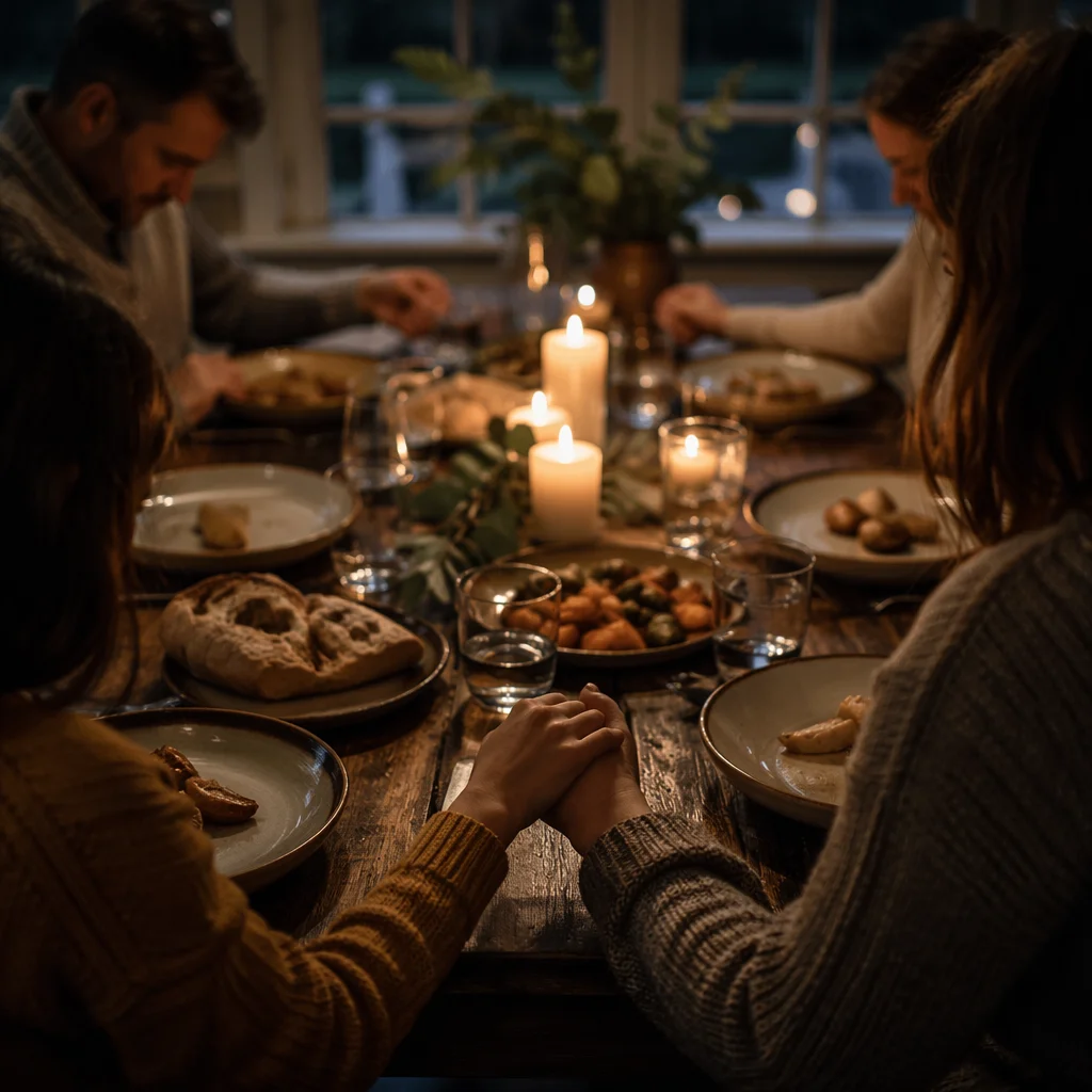 Candlelit Family Dinner Prayer of Gratitude