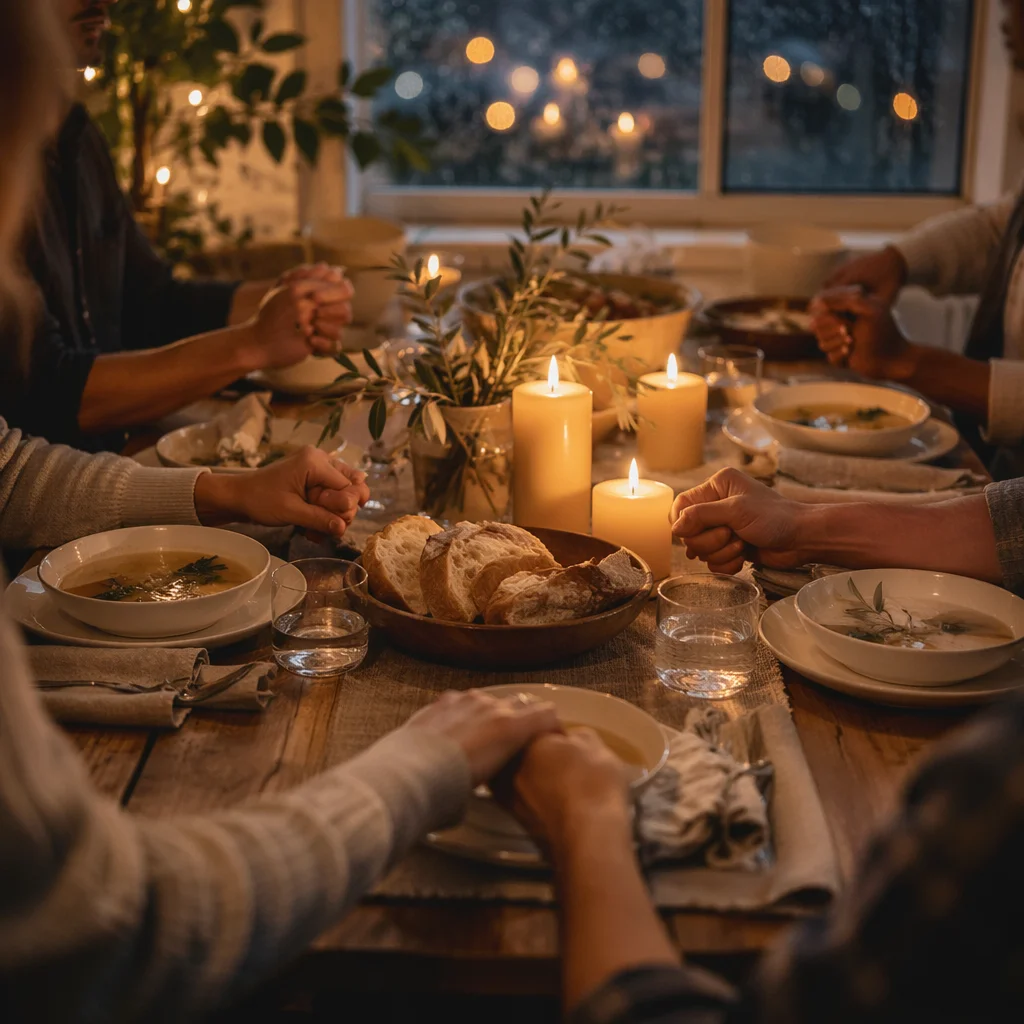 Candlelit Family Dinner Prayer of Gratitude