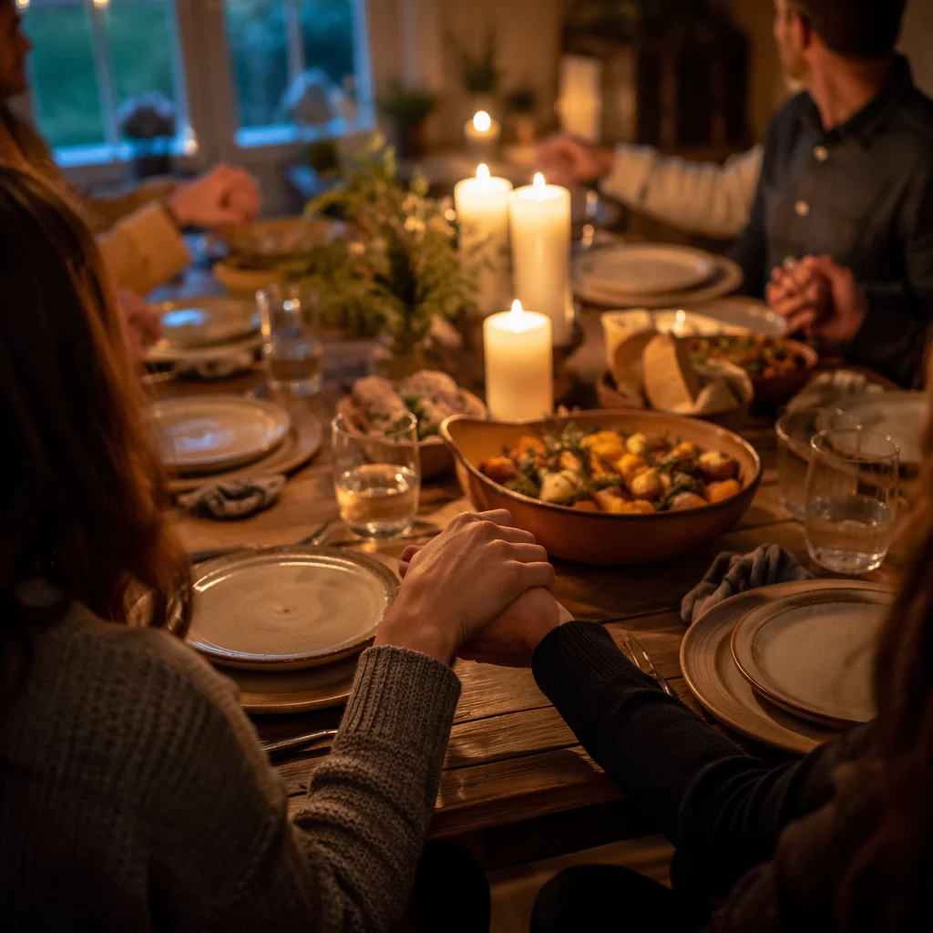 Candlelit Family Dinner Prayer of Gratitude