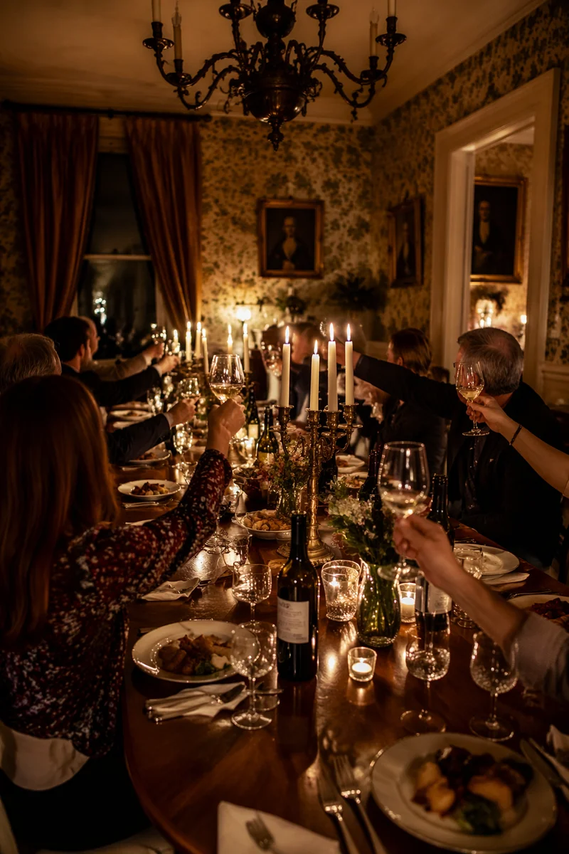 Grateful Family Dinner by Candlelight
