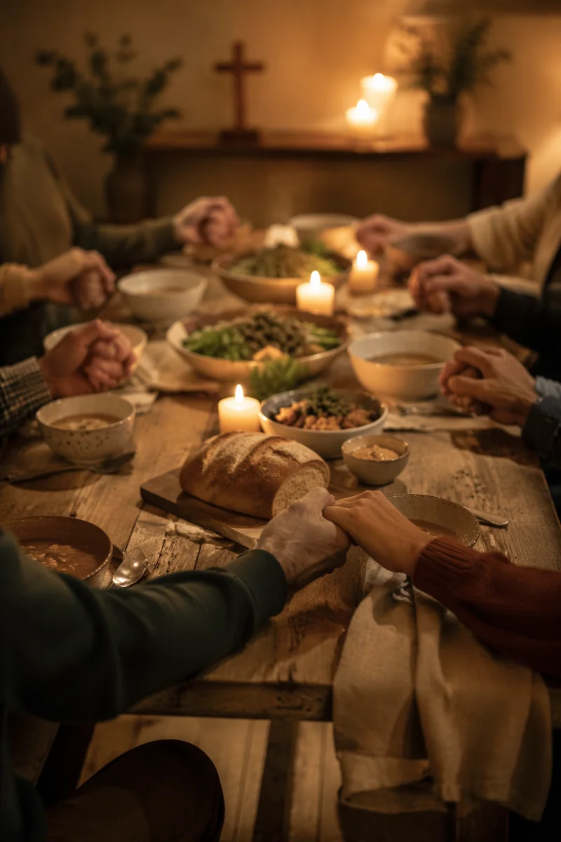 Candlelit Family Dinner Prayer of Gratitude