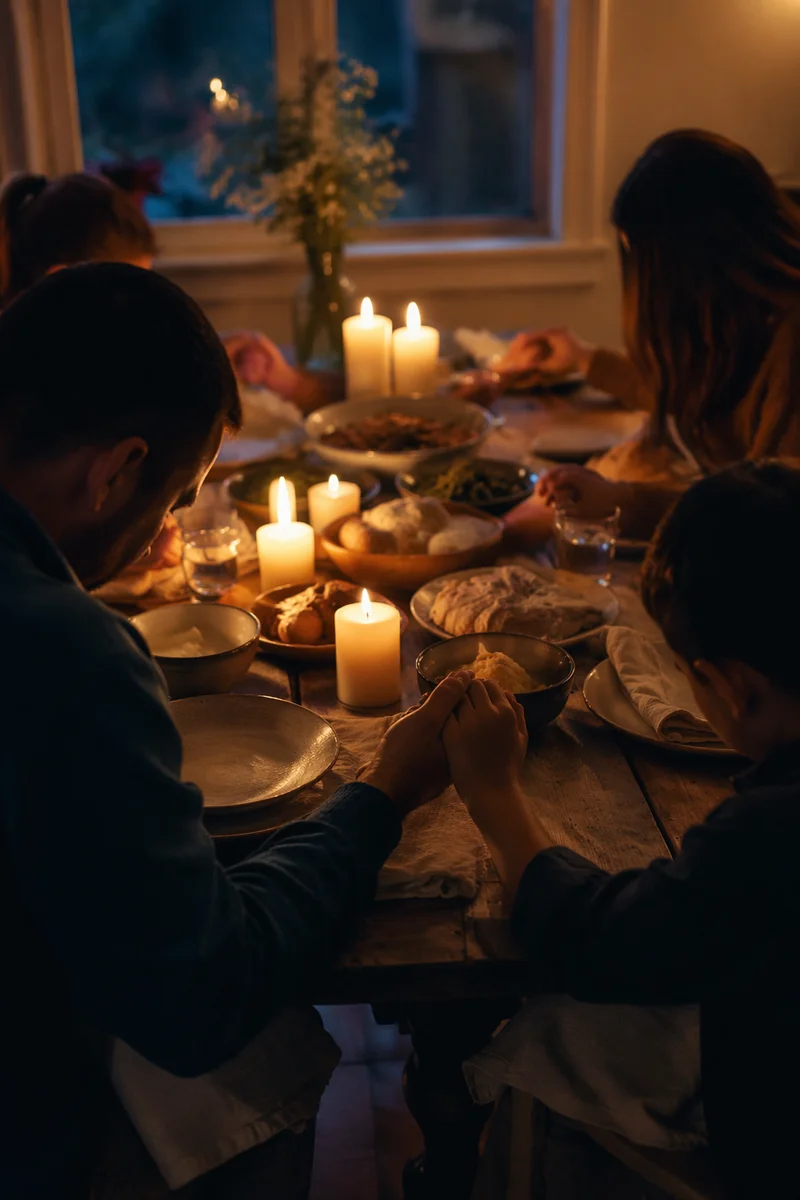 Candlelit Family Dinner Prayer of Gratitude