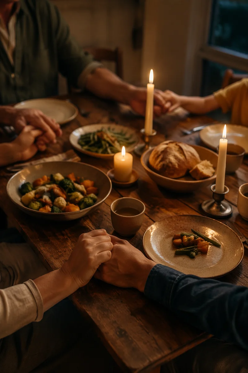 Candlelit Family Dinner Prayer of Gratitude