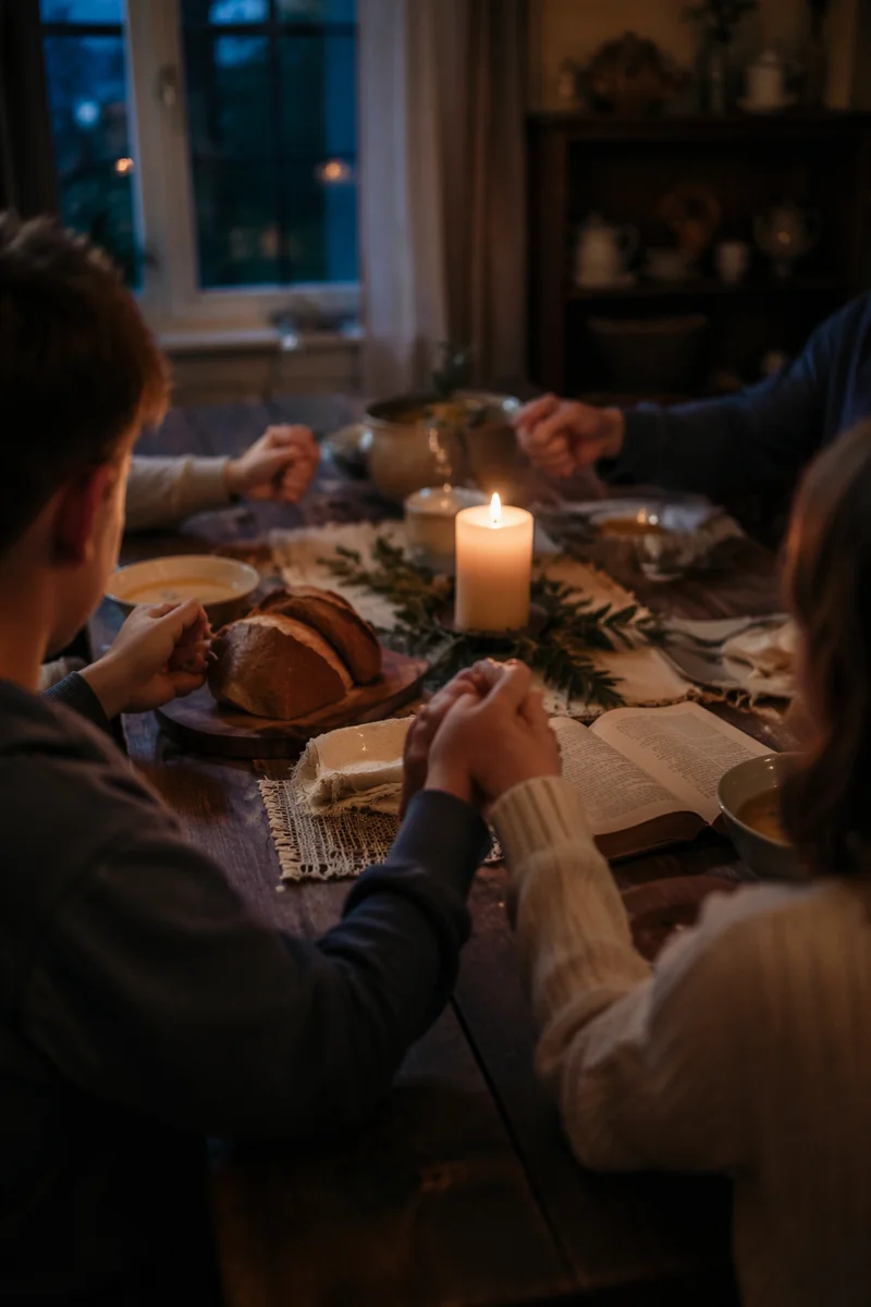 Candlelit Family Dinner Prayer of Gratitude