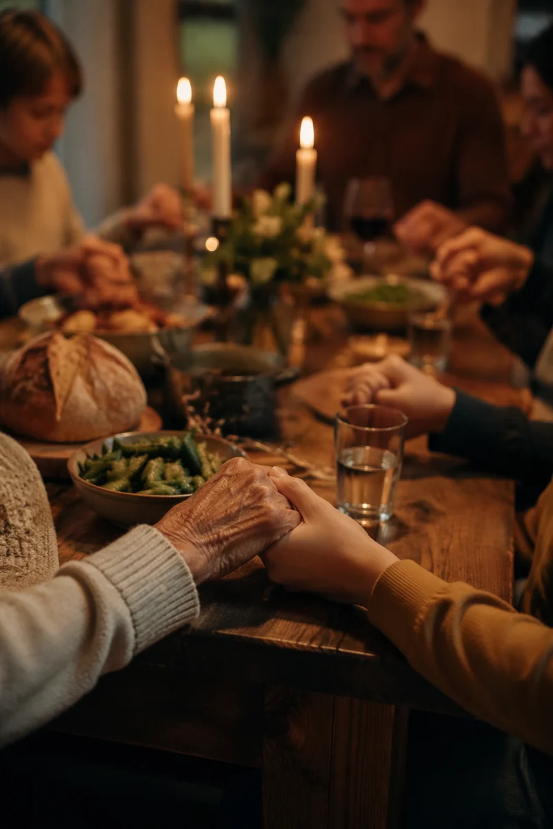 Candlelit Family Dinner Prayer of Gratitude
