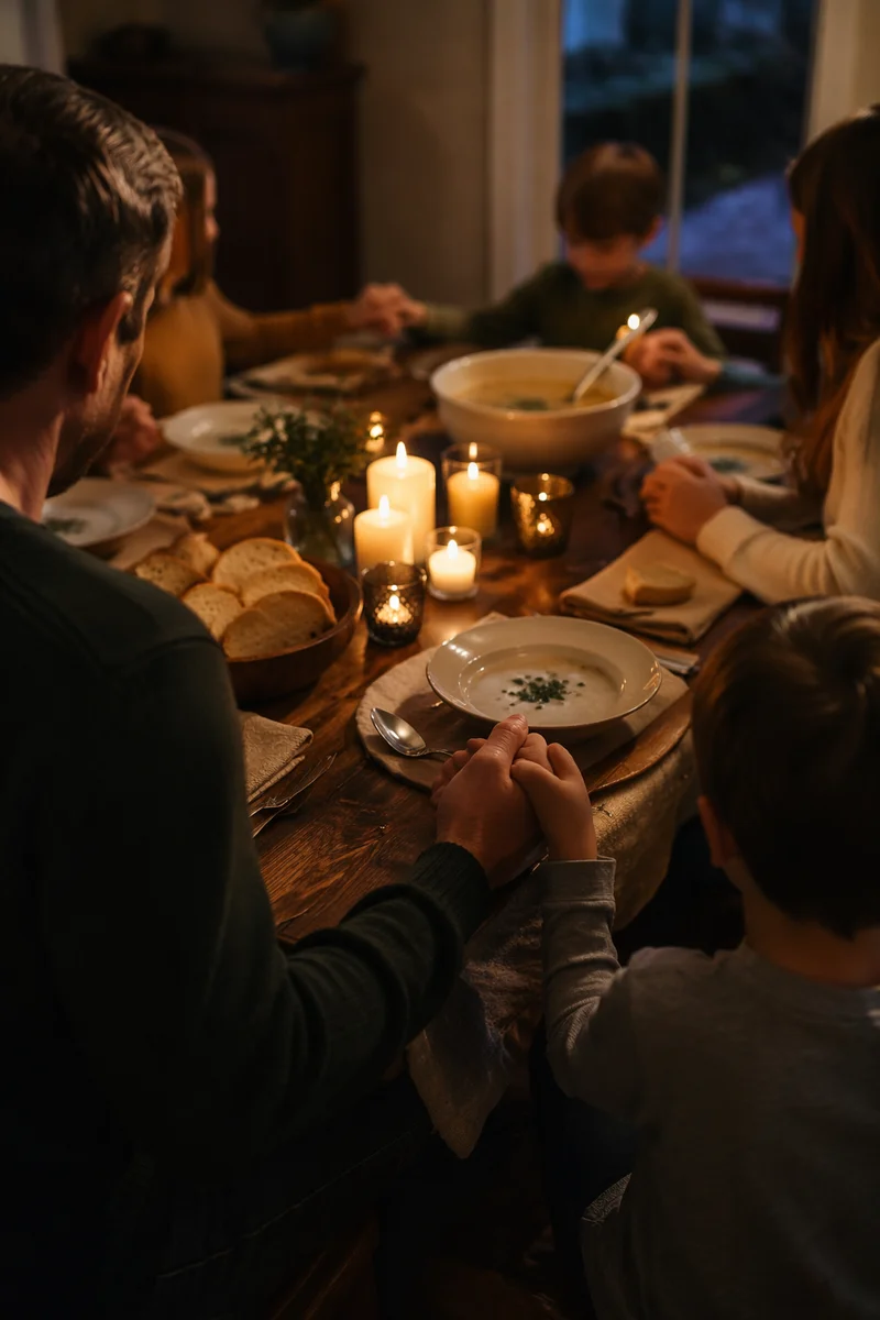 Candlelit Family Dinner Prayer of Gratitude