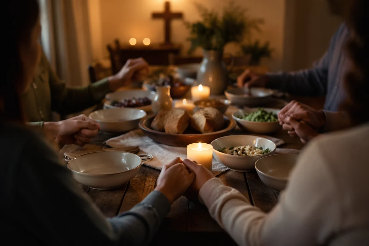 Candlelit Family Dinner Prayer of Gratitude
