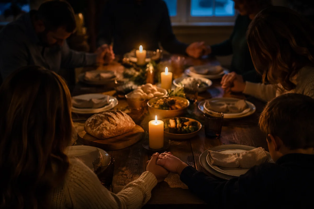Candlelit Family Dinner Prayer of Gratitude
