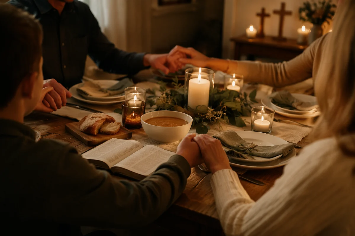 Candlelit Family Dinner Prayer of Gratitude